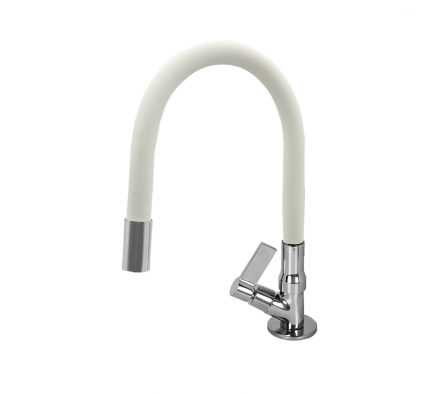 Griferia de agua fria para Cocina de Mesa Gourmet Flex Blanco Ref:3301