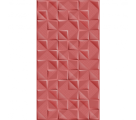 Revestimiento Cerámico Lume Prisma Red Acetinado / Relieve 63x120 2,25 M²