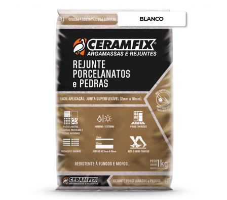 Rejunte Porcelanato 1KG-Blanco