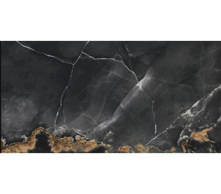 Piso Porcelanato Castelli 62x122 Acetinado Gran Eltz Nero P70656 2,28 M²