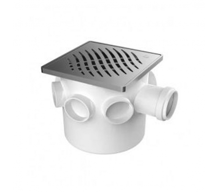Caja Sifonada Tigre 15x15x0,50 Cuad. Rejilla Inox