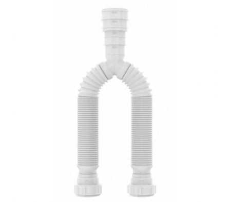 Sifon Blukit Doble Para Cocina o Lavadero Blanco 030205