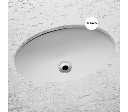 Bacha Celite Oval Embutido Blanco 49X32,5 cm (Incepa)