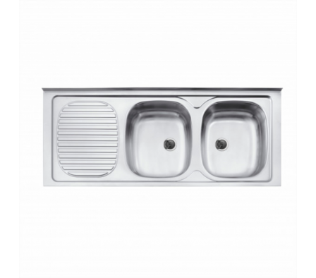 Bacha Tramontina de 2 Bacha Escurridor Izquierdo 120X50 93446/600