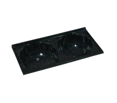 Pileta p/Lavar Ropa Rorato Doble 124x62 Negro