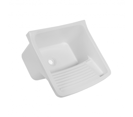 Pileta p/ Lavar Ropa Astra 24Lts Gris (Soporte, Tornillo, Tarudo y Sopapa)