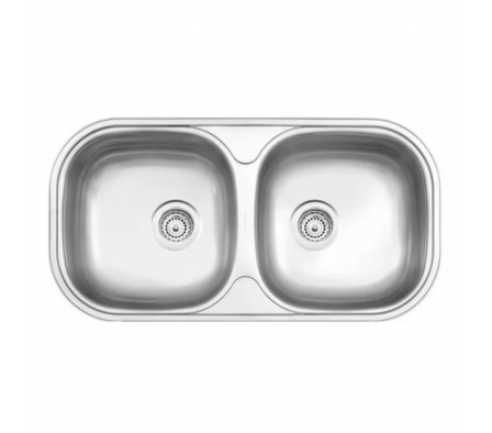 Bacha Tramontina Doble Sobreponer Satinado 78x40-4 94032/102