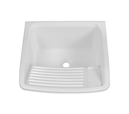 Pileta p/ Lavar Ropa Astra 15Lts Blanco (Soporte, Tornillo, Tarudo y Sopapa)