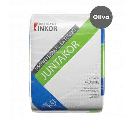 Rejunte Flexible Inkor Juntakor Color Oliva de 1 Kg