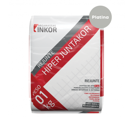 Rejunte Inkor Hiper Juntakor Color Platina de 1Kg