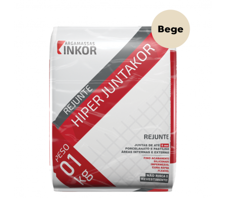 Rejunte Inkor Hiper Juntakor Color Bege de 1Kg