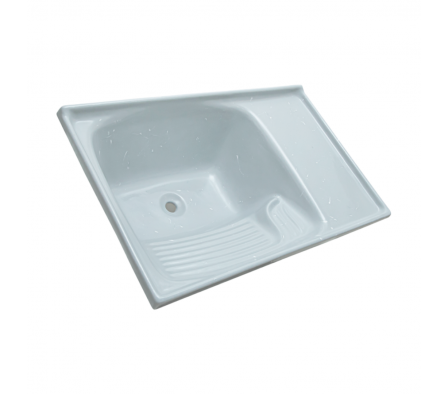 Pileta de Fibra Lava-Ropa Color Gris 80x50 cm