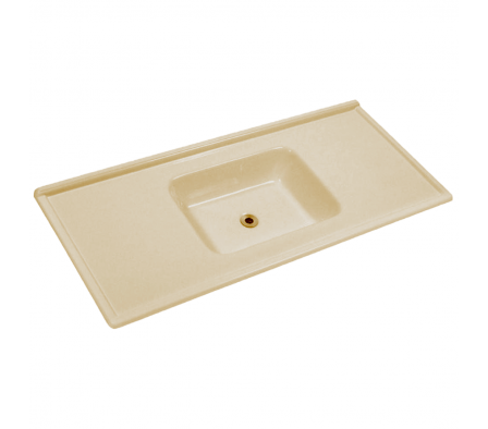 Pileta de Fibra Color Beige Central 1,20x50 cm