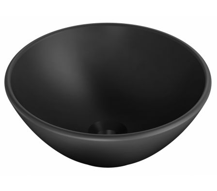 Bacha de Apoyo Incepa R1 Redondo Color Negro Mate 35cm