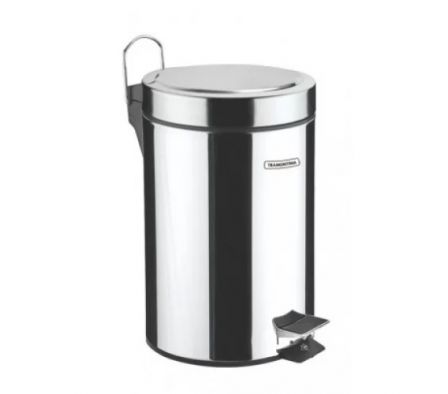 Basurero Tramontina Inox con pedal 12 lts 94538/112
