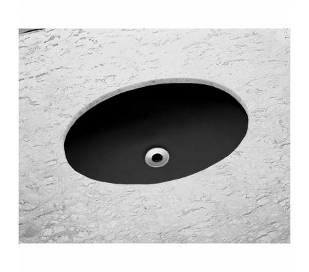Bacha Ceramica Incepa para Embutir Oval 49x32,5 Negro Ref.1761170027300