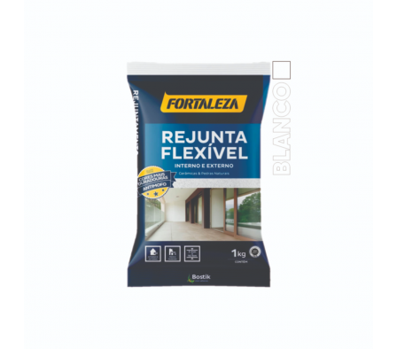 Rejunte Flexible Fortaleza Blanco 1 kg