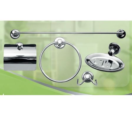 Kit 5 Piezas para Baño Imperial Cromado