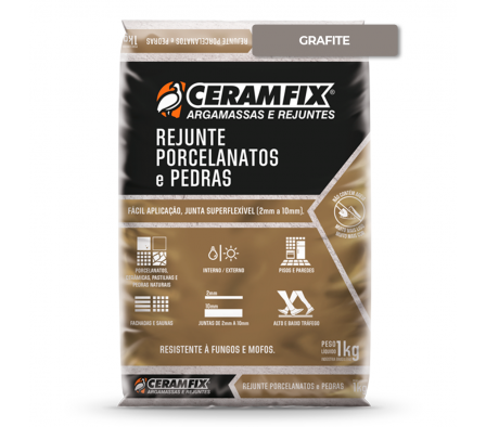 Rejunte Porcelanato 1KG Grafite