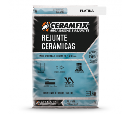 Rejunte Ceramico Ceramfix 1KG - Platina