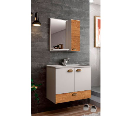 Mueble de baño DIKASA Sofia Branco/Noce 60 cm 1576007