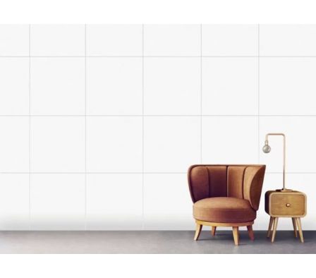 Piso Ceramico Cejatel 68x68 White Mate Plus Rect. 2,73 M² A