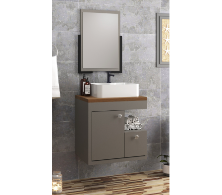 Mueble de baño DIKASA Columbia CImento/Noce 60 cm