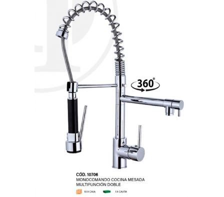 Monocomando Cocina Mesada Multifuncion Doble 10706