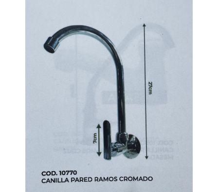 Canilla Pared Ramos Cromado 10770