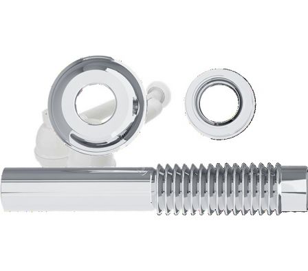 Tubo extensible Blukit para inodoro Cromado con Espude 290404