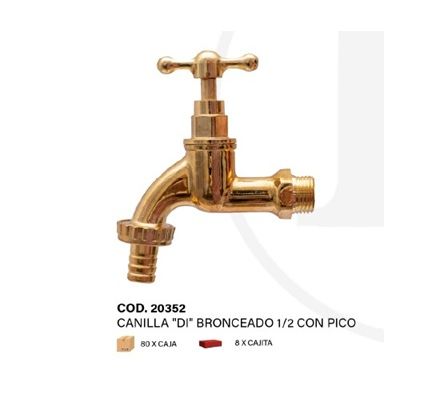 Canilla Ramos ''DI'' 1/2 Bronce con Pico 20352