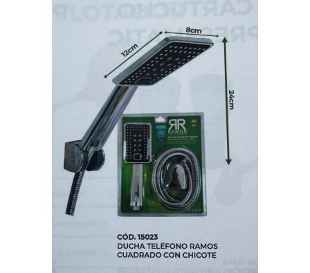 Ducha Telefono Ramos Cuadrado con Chicote Cod.15023