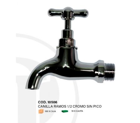 Canilla Ramos 1/2 Cromo s/pico 10506